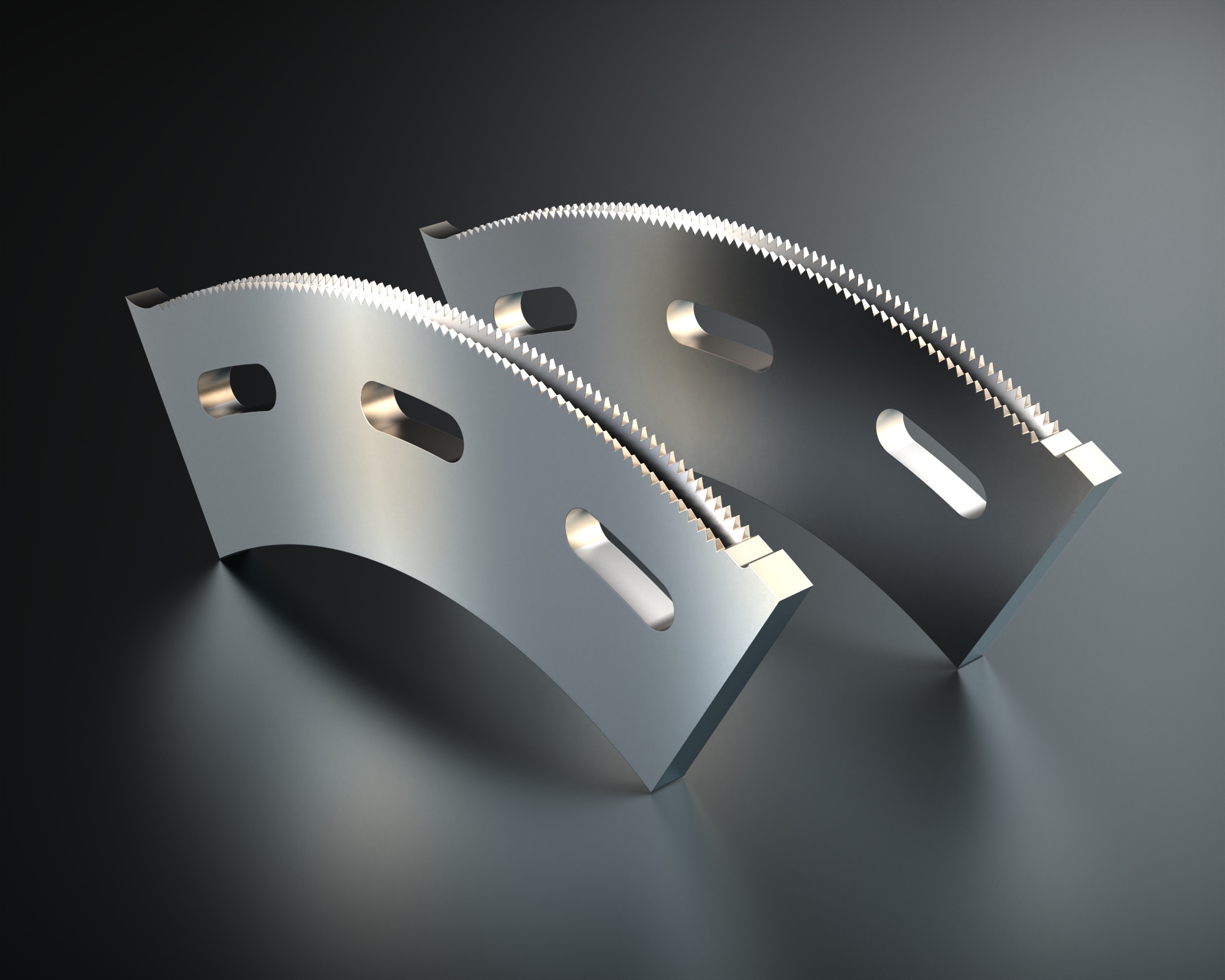 Serrated blade for cutting cardboard